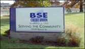 BSE Credit Union signage.  Serving the Community
